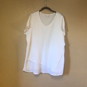 Purejill gauzy white top.
